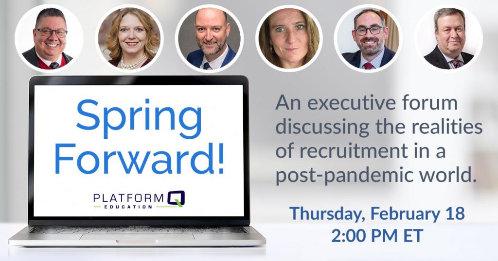 With a year of recruiting in a pandemic under our belts, enrollment leaders have two key challenges; continuing to incorporate virtual engagement at scale while simultaneously planning for a return to in-person programs. Unfortunately, the “when and how” for the latter is still a moving target.